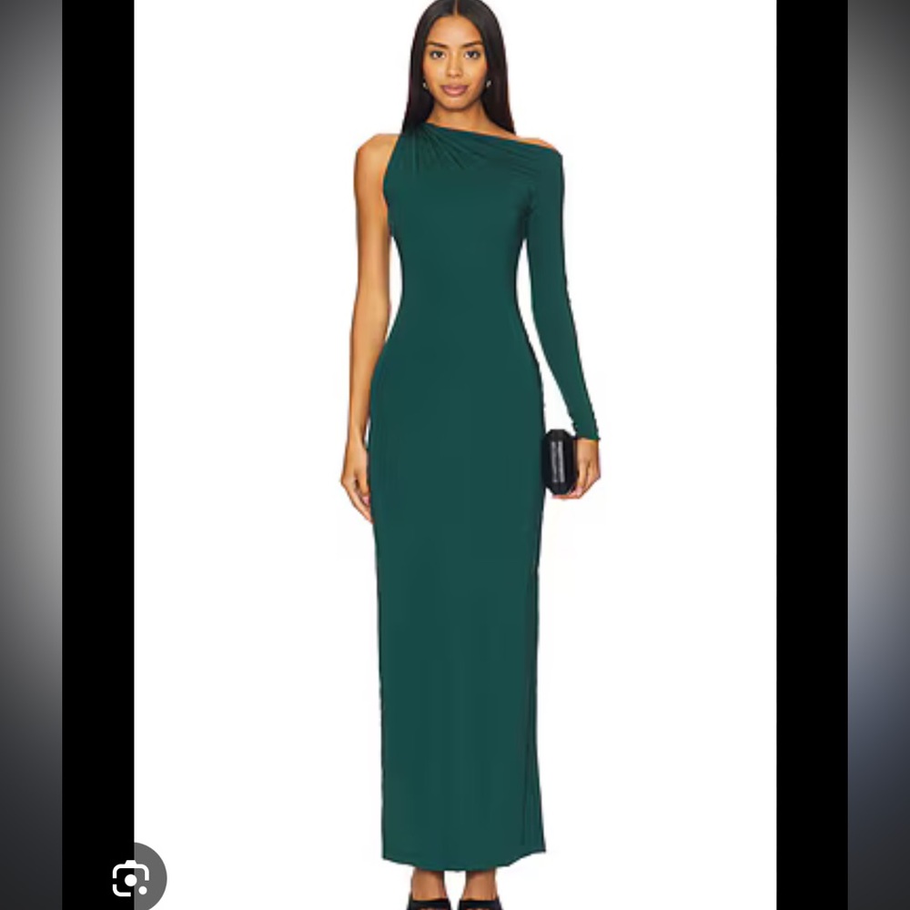 MAYGEL CORONEL Negrete Dress in Emerald Green